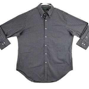 Lauren Ralph Lauren Mens Classic Fit Non Iron Plaid Button Down Shirt 16 1/2